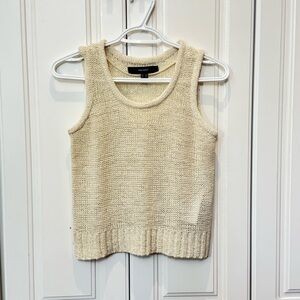 Vero Moda Beige Knit Sleeveless Top